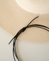 Dark brown triple strand band |  Hatband |  Reverie Hats.